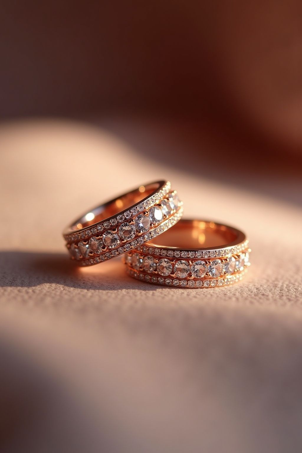 Close up view of diamond ring on hand