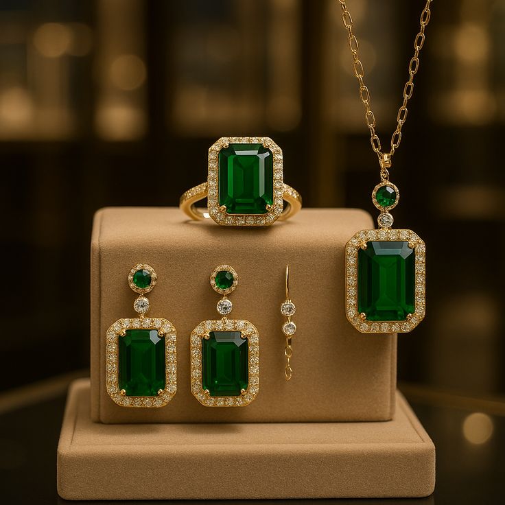 Master artisan setting an emerald gemstone inside a gold ring base
